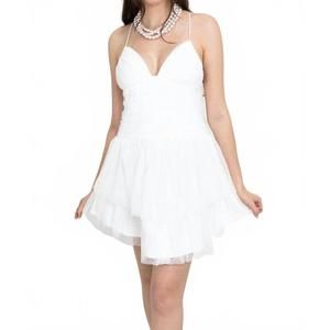 NEW ONE AND ONLY COLLECTIVE katniss mini dress in white